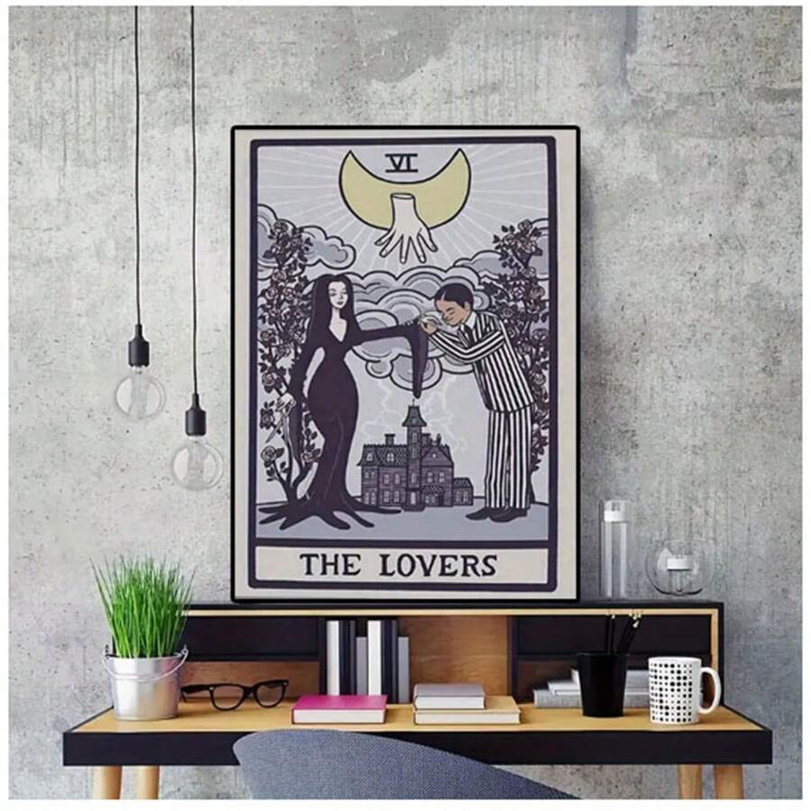 1PC Painting Lovers Card Adams Family Poster Or Canvas, Lovers Wall Art