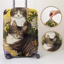 动物图案行李箱盖 18-32 英寸灵活行李箱盖，适用于 18-32 英寸行李箱盖防刮保护器行李箱保护器行李箱盖保护罩防尘罩行李箱防尘罩旅行配件