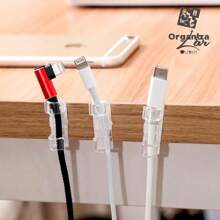 KIt 40 Fixed Self-Adhesive Wire Management Plastic Organizer For Wires And Cables - 白色 - 查看 4