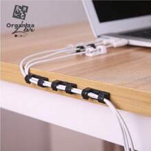 KIt 40 Fixed Self-Adhesive Wire Management Plastic Organizer For Wires And Cables - 白色 - 查看 2