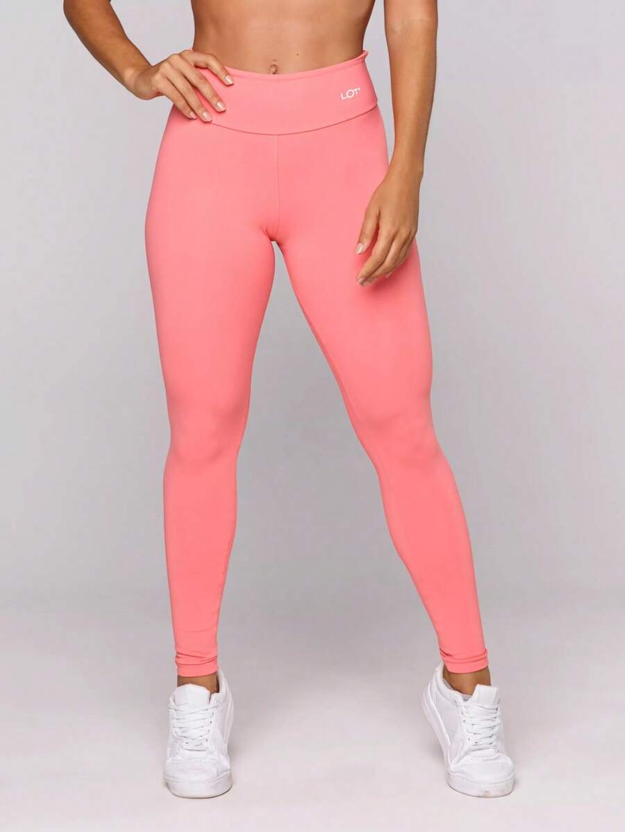 Women's Basic Gym Polyamide Fitness Leggings Navy Blue And Gray Intense Lot Fitness Collection - Coral Orange - View 1