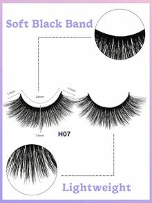 Dolly Lashes 5 pares de pestañas postizas 3D naturales, esponjosas, de lujo, ligeras, gruesas y con volumen, con banda negra, extensión de pestañas dramática, reutilizables, suaves y difuminadas, fáciles de aplicar - Pestañas Fluffy - Ver 14