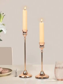 2 piezas Decoración de centro de mesa de candelabros del Día de Navidad, adecuados para decoración de escritorio de oficina, cena a la luz de las velas, ambiente de la habitación, suministros para fiestas navideñas - Multicolor - Ver 9