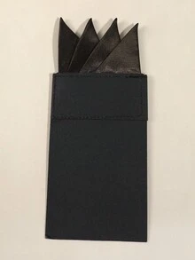 1 件男士休闲纯色口袋巾，简约直折款式，适合商务、婚礼、西装派对搭配 - A - 查看 9