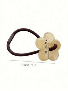 5/1 件（S）墨水纹理花卉头带 - 高弹性头带 - 经典百搭 - 适合日常通勤 - 纯色印花头带 - 彩色 - 查看 5