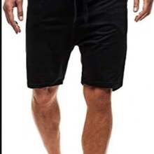 Men's Bermuda Sweatpants Training Shorts Gym Sports Plain With Pocket - 黑色 - 查看 2