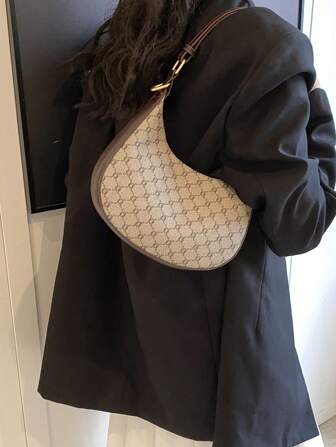 2024 New Contrast Color Shoulder Bag, Plaid Pattern Tote Handbag, Luxurious Fashion Underarm Bag, Women Wallet, Elegant & Fashionable Casual Bags For Party