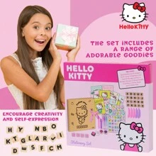 Hello Kitty Sanrio Scrapbook Kit Craft Set Blank Journal Kawaii Scrapbooking Accessories Stickers Stamps Gel Pens Art Supplies Anime Gift - Multicolor - View 2
