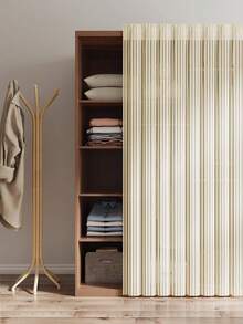 1 件装钩环窗帘，适用于窗户、橱柜、厨房、客厅，防尘、隔热 - 黃色 - 查看 6