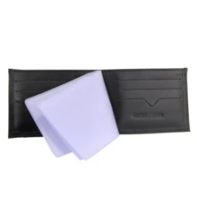 Carteira Masculina Porta Cartão Removível Couro Legítimo Pronta Entrega - Preto - Visão 2
