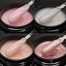 Jillnails 50克中号凝胶延长胶，适用于美甲延长，UV/LED固化，自流平，透明乳白色