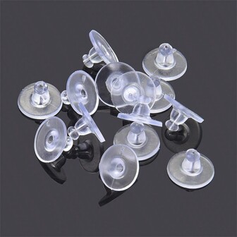 30 قطعة/100 قطعة/200 قطعة من مشابك خلفية الأقراط لأذن متدلية، أقراط خلفية بديلة من المطاط الشفاف، مشابك أقراط ناعمة