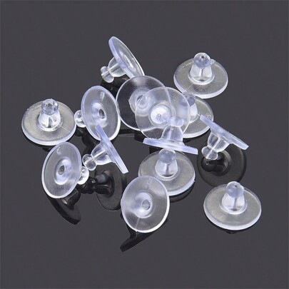 30 pezzi/100 pezzi/200 pezzi Fermagli per orecchini a gancio per orecchie cadenti, ricambi per fermagli per orecchini, fermagli in gomma trasparente morbidi per orecchini