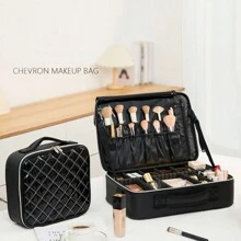 便携式多格化妆盒，化妆师美甲师工具收纳盒，完美旅行化妆品收纳盒，化妆包，化妆袋，护肤包，洗漱包，旅行必备，邮轮必备，宿舍必备，婚礼伴娘礼物，妈妈礼物，生日礼物，送给朋友和老师的礼物，家居装饰，浴室客厅卧室装饰，浴室收纳，珠宝收纳，唇油收纳，指甲油收纳，化妆包收纳，化妆品收纳盒，化妆旅行洗漱包，必备礼品收纳，拉链配件，美甲包，房间装饰，梳妆台，旅行，化妆包，化妆品收纳，化妆包，洗漱包，桌面收纳，化妆品包，化妆袋，梳妆台配件，化妆袋，化妆包，化妆袋，化妆袋，化妆品包，旅行必备，大容量，大号化妆品包包、女士礼物、圣诞礼物、女士礼物推荐、化妆包、旅行必备 - 黑色 - 查看 7