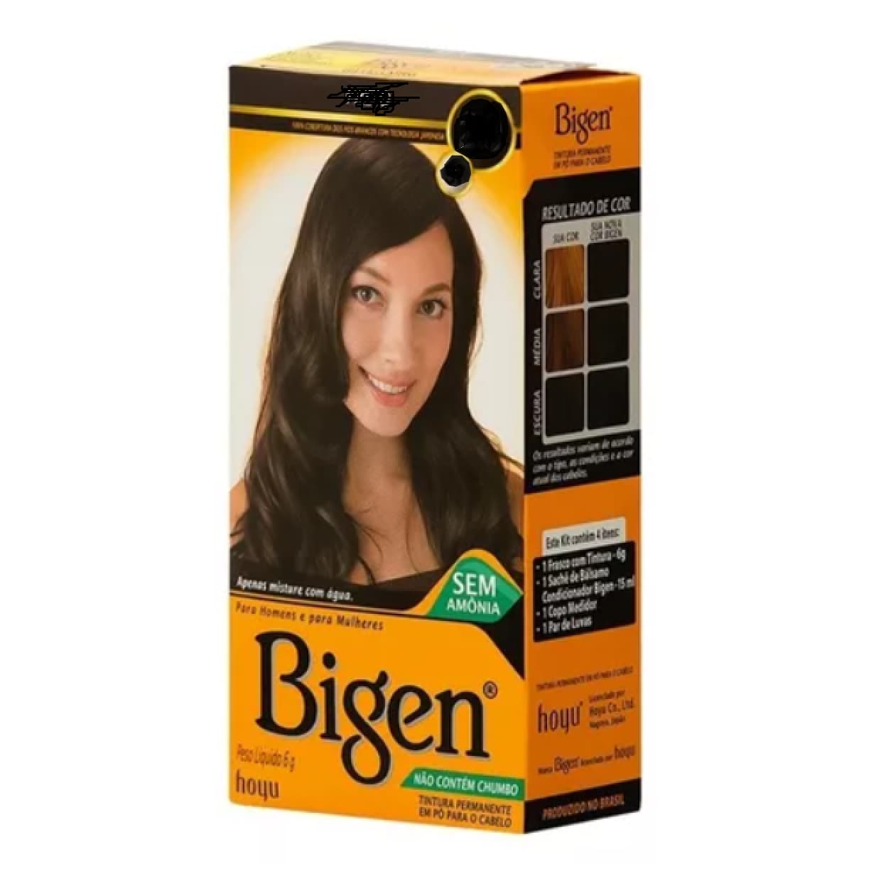 Bigen Ammonia-Free Coloring Powder Dye Your Choice - 4.0中棕色 - 查看 1