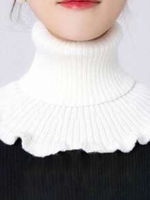 1 Stück Damen Winter Winddichte gestrickte unifarbene Halswärmer, weicher und warmer Rollkragenschal, geeignet für Winterreisen, Valentinstag