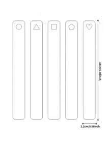 1 Set Of 2pcs 2mm/3mm/4mm/5mm/6mm Thickness Acrylic Resin Soft Clay Thickness Ruler Tiles, Flat Forming Mat And Ear Rings DIY Craft Tool - White - View 5
