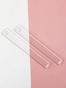 1 Set Of 2pcs 2mm/3mm/4mm/5mm/6mm Thickness Acrylic Resin Soft Clay Thickness Ruler Tiles, Flat Forming Mat And Ear Rings DIY Craft Tool - White - View 8