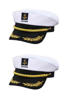 HongLuan 1 件纯色涤纶水手帽，海军帽，适合派对、海军日、单身派对、成人派对、游轮、舞会、酒吧、聚会、游行、休闲旅行和音乐节，适合女性 - 黑色 - 查看 5