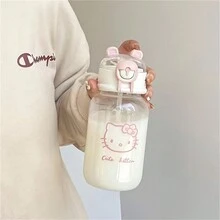 1 chiếc cốc Hell0 Kitty --- Cốc lắc dễ thương Kawaii Sippy Cup - Nhựa chất lượng cao, thích hợp đựng đồ uống mùa hè và bình đựng thể thao tiện lợi khi di chuyển, bình đựng nước cho hoạt động ngoài trời - nhiều màu - Xem 3