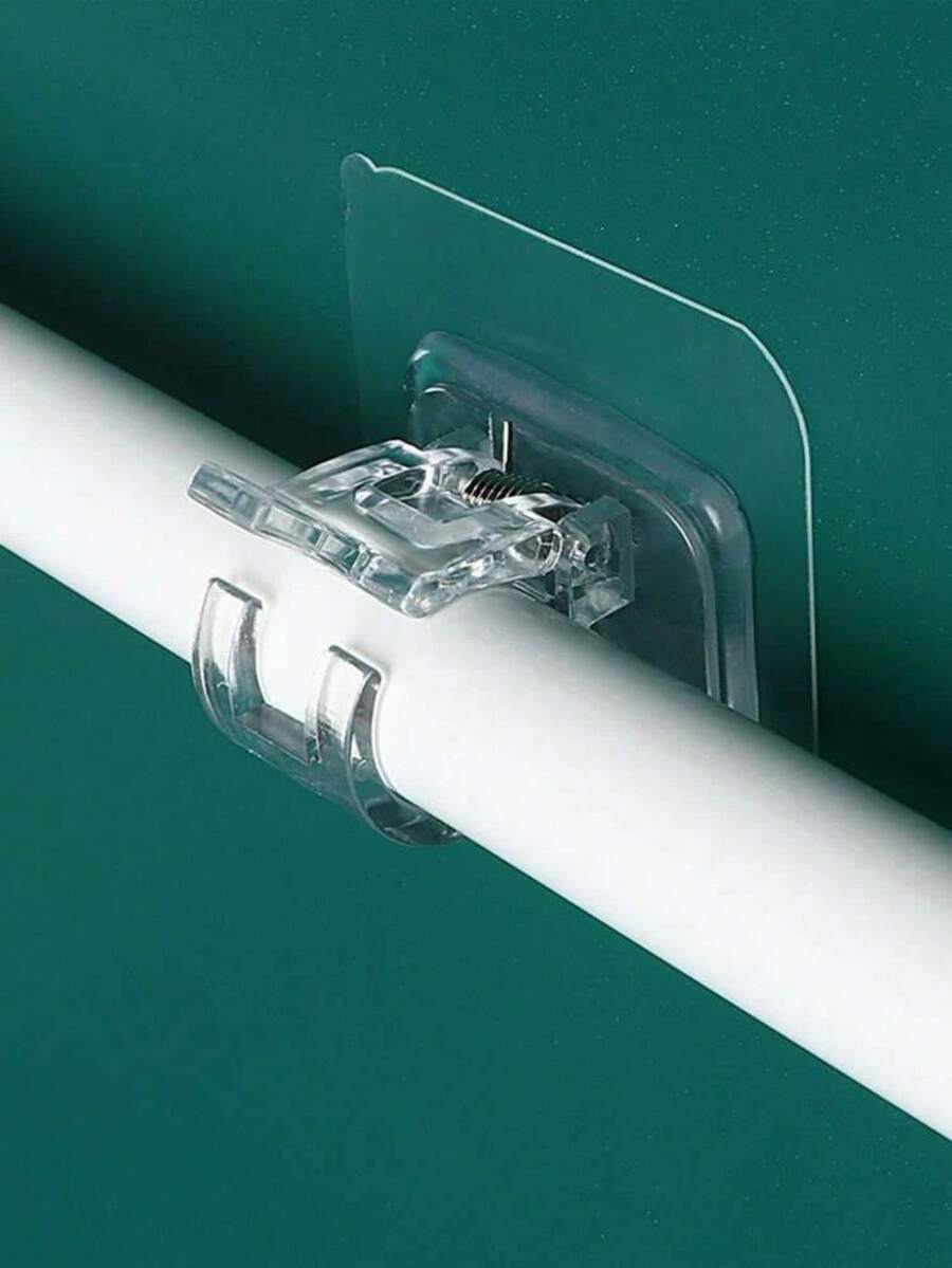 1pc NailFree Adjustable Curtain Rod Holder Clamp Hooks Rod Bracket