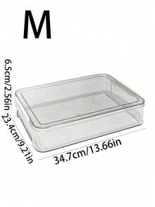 1 hộp lưu trữ đa năng, hộp lưu trữ trong suốt gia dụng, hộp lưu trữ tài liệu PET, sổ đăng ký kết hôn dữ liệu văn phòng, hộp lưu trữ giấy tờ hộ chiếu bất động sản, vật dụng lưu trữ tại nhà ký túc xá văn phòng - Trong sáng - Xem 5