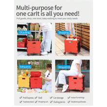 Foldable Utility Cart Folding Portable Rolling Crate Handcart Shopping Trolley Wheel Box With Lid Wear-Resistant Noiseless 360°Rotate Wheel For Travel Shopping Moving Storage Office