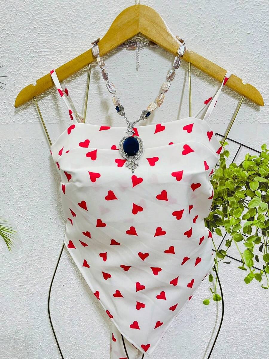 Belala Moda New Vest With Adjustable String And Print - White - View 1