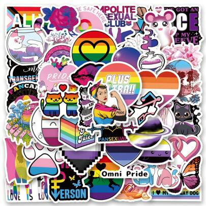 60 Adet LGBT Gay Pride Çıkartma Paketi | Batı Çıkartmaları, Scrapbook, Graffiti Çıkartma, Günlük, Dizüstü Bilgisayar, Tampon, Kaykay, Su Şişeleri, Bilgisayar, Çizgi Film, Sert Şapka, Araba Çıkartmaları İçin Yüksek Kaliteli Çıkartmalar, Hayatınıza Çok Fazla Eğlence Katabilir, Yetişkinler İçin Mükemmel Hediye, Paten, Çıkartma, Çıkartmalar Lgbtq