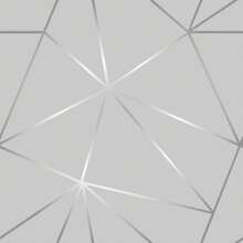 Grey Geometric Adhesive Wallpaper - Xám - Xem 5