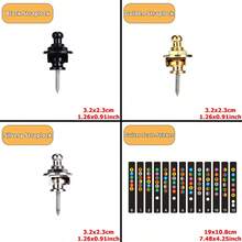 Bộ 14 phụ kiện đàn guitar ABS sáng tạo hợp kim nhôm Capo đàn guitar dây đeo đàn guitar có thể điều chỉnh Straplook hộp đựng đàn Bass Ukulele phụ kiện - Nhiều màu - Xem 2