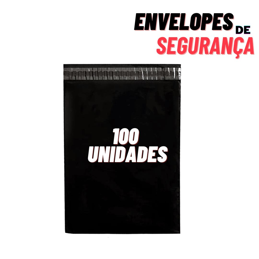 100 Envelopes de Segurança 12x19, 19x25, 20x30, 26x36, 32x40 e 40x50 Sacos invioláveis para ecommerce