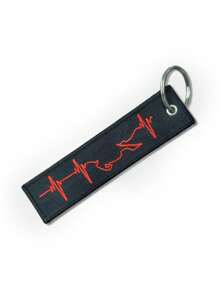 XIANG YU 1/5 pezzi Portachiavi ricamato doppia faccia - 3x13cm, con frasi brevi personalizzate, parole e marcatori di identità unici