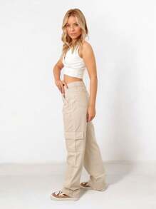 Women Pants - 白色 - 查看 3