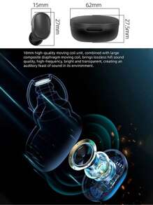 TWS True Wireless Earbuds, Wireless 5.0 Sports Earphones, Stereo In-Ear Headphones With Microphone, Portable Earphones With Charging Case, Compatible With Galaxy S14, S13, S12, S11 Pro Max, XS Plus, S22 Ultra, S23, S21, S20, S10 And Other Smartphones, Ideal Gift For Birthday, Boyfriend, Girlfriend, Women, Men, Father, Travel, School - Multicolor - View 6