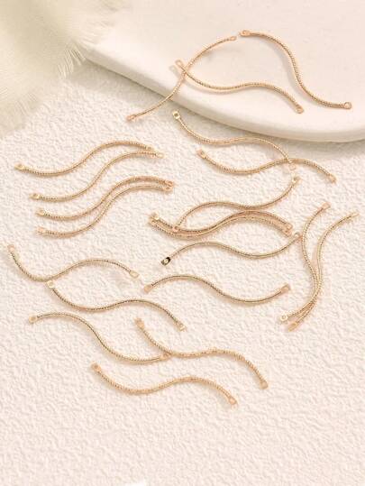 10pcs Gold Plated S-shaped Double Hole Connector Bar For Beading