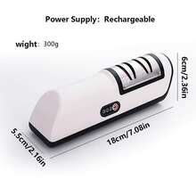 Household Electric Knife Sharpener Kitchen Knife Stone Tool Multi-Function Automatic Charging Small Knife Sharpener - Multicolor - View 3