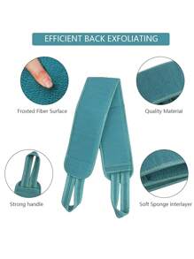 1pc Double-Sided Exfoliating Back Scrubber Towel - Unisex Long Shower Brush | Battery-Free | Ideal For Body Cleansing & Spa Use, Exfoliating Bath Gloves, Body Brush, Spa Foam Body Massage, Dual-Sided Exfoliating And Cleansing Tool - Multicolor - View 6