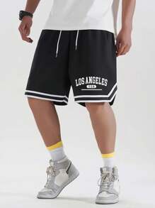 Drip USA Men's Street Basketball Style Bermuda Shorts - Negro - Ver 2