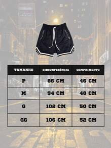 Drip USA Men's Street Basketball Style Bermuda Shorts - Negro - Ver 7