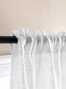 1 chiếc rèm cửa sổ phong cách Mỹ hiện đại bằng polyester mềm mại đơn giản, rèm cửa ngắn có túi đựng thanh treo dùng để trang trí nhà cửa, rèm cửa phòng tắm, nhà bếp, phòng khách, vách ngăn tủ, xử lý cửa sổ cơ bản - trắng - Xem 6