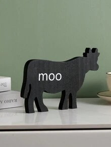 1 件木质美式乡村风格动物装饰雕像，家居卧室装饰品 - 彩色 - 查看 2