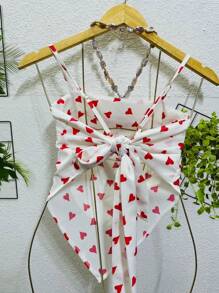 Belala Moda New Vest With Adjustable String And Print - White - View 2