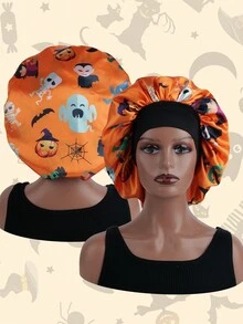 1 Mũ trùm đầu vành rộng cơ bản cho nữ dùng để ngủ hàng ngày làm quà tặng Halloween - Nhiều màu - Xem 4