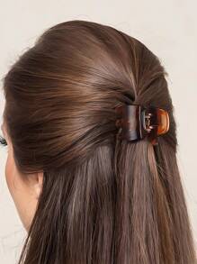 6pcs Women's Small 2.5cm Hair Claw, Suitable For Bun Hairstyles, Bangs Design, Strong Grip Multi-Function Clips Hair Jaw Clip Hair Clamps Hair Clutch Hair Catcher Clip, Claw Clip Fall Winter Hair Clip Hair Accessories For Women For Vacation Outfits Woman - Black+Brown - View 4