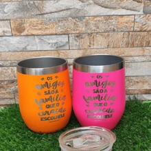 CUSTOMIZED LASER-ENGRAVED Thermal Cup WITH ART THEME: PHRASE FRIENDS ARE FAMILY CUP MODEL 350ml Stainless Steel Double Wall Cold Or Hot Drink Immediate Shipping Gift Ideas - Hồng - Xem 3