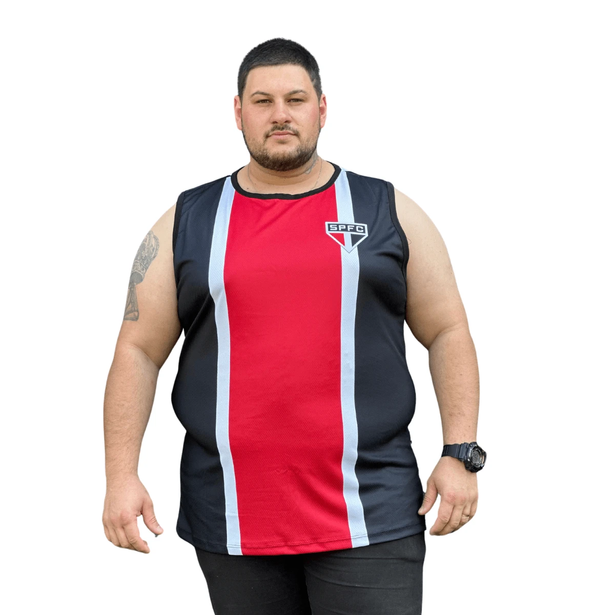 Áo ba lỗ cỡ lớn chính thức của São Paulo được cấp phép tốt hơn SPFC - Đỏ - Xem 1