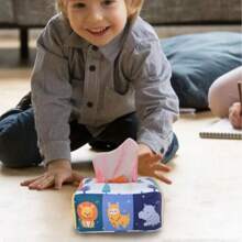 Brinquedo Sensorial Caixa De Tecido Para Bebês De 6-12 Meses Educacional Montessori