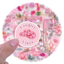 110Pcs Disco Cowgirl Stickers Decals,Party Favors Stickers For Water Bottle Skateboard Laptop,For Western Space Cowgirl Birthday Bachelorette Party Favors,Girly Stickers,Cow Stickers Vinyl,Hens Stickers,Western Stickers,Girly Stickers,Cow Stickers,Stickers,Western,Girly Stickers,Stickers,Western,Scrapbook Supplies - Multicolor - View 2