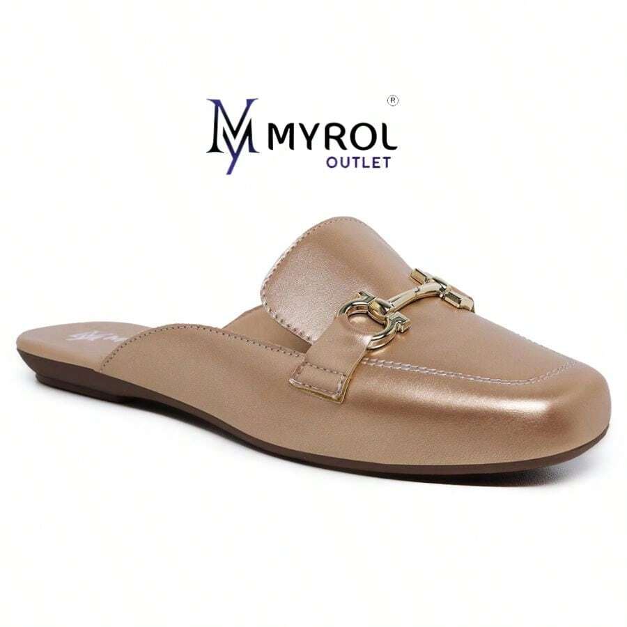 Women's Mule Square Toe Flats Myrol Outlet - 乾枯玫瑰色 - 查看 1